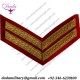 Military Insignia Corporal Gold On Red Rank Chevron