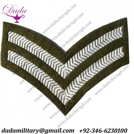 Military Insignia Corporal Khaki Worsted Rank Chevron