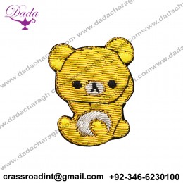 brooch pin badge bullion wire embroidery gold and silver