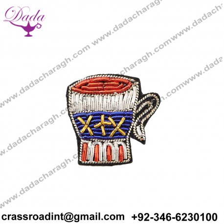 brooch pin badge embroidery