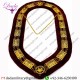 MASONIC REGALIA SHRINER SPHINX DRESS GOLDEN METAL CHAIN COLLAR MAROON VELVET DMR