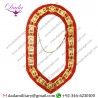 Masonic Regalia Shriners Dress Collar On Red Velvet Gold Metal Chain Collar