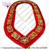 REGALIA MASONIC Shriner's Dress GOLD METAL CHAIN COLLAR RED VELVET