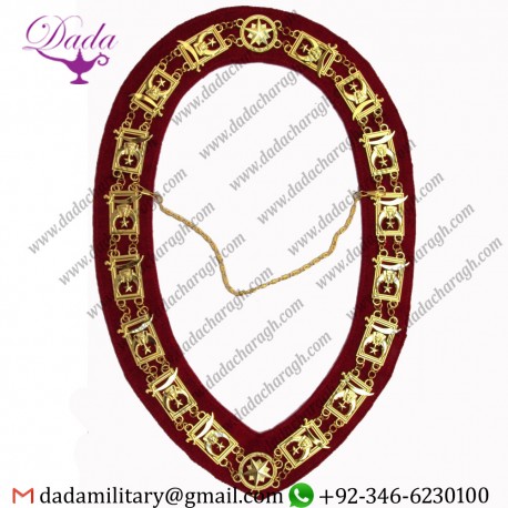 REGALIA MASONIC, SHRINERS, DRESS METAL CHAIN COLLAR