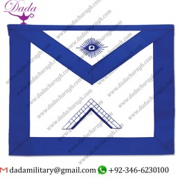 Worshipful Master Masonic Officer Apron - Blue & White