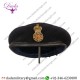 Blues & Royals Officers  Embroidered Badge Blue Beret &  Army Military Silk Lined