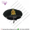 Custom Made Agc Commando Green Beret & Officer Badge, Military Leather Band & Small Crown