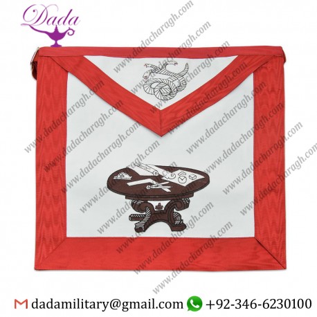 22nd Degree Scottish Rite Masonic Apron - Red & White