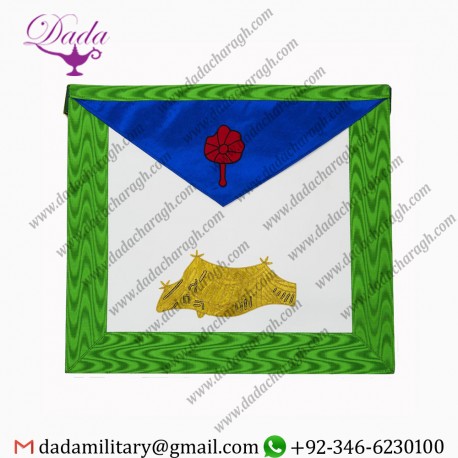 24th Degree Scottish Rite Masonic Apron - Green & White