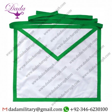 Allied Masonic Degree AMD White Cotton Duck Cloth Member Apron