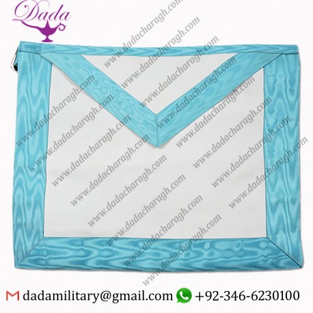 Basic Master Mason Masonic Apron - Light Blue & White