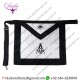 Black Color Master Mason White Cloth Square Masonic Apron