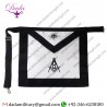 Black Color Master Mason White Cloth Square Masonic Apron