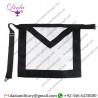 Black Color Master Mason White Leather Square Mason Masonic Apron