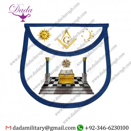 Blue Lodge Lights, Master Mason Apron, printed