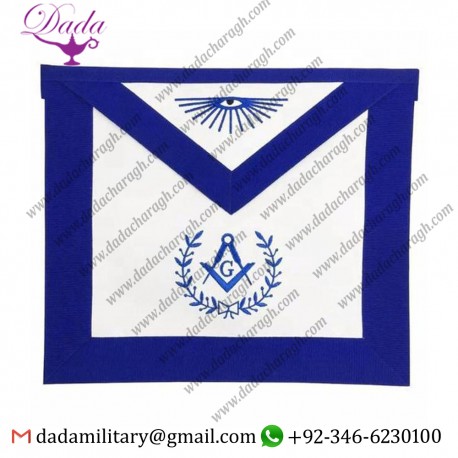 Blue Lodge Master Mason Apron Machine Embroidery