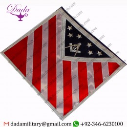 Blue Lodge Patriotic American Masonic Freemason U.S. Flag Apron