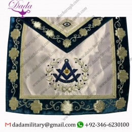 Blue Past Master Aprons, Masonic Past Master with Square Aprons, Freemason Apron