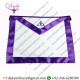 Cryptic Council with Purple Satin Masonic Apron - Purple & White