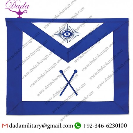 Director of Ceremonies Masonic Officer Apron - Blue & White