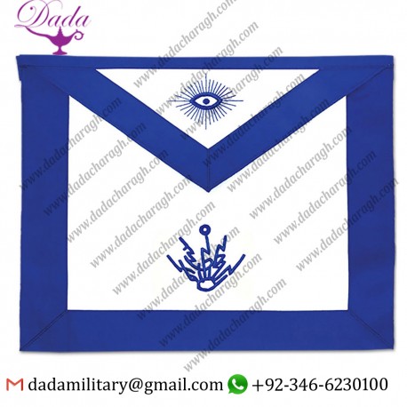 Electrician Masonic Officer Apron - Blue & White