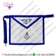 Embroidered Blue Lodge Master White Leather Square Masonic Apron