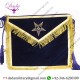 Embroidered Royal Purple Velvet Freemason Masonic Apron w Gold Bullion Fringe