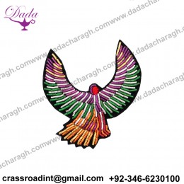 Bullion Wire Embroidery bird Brooch Suppliers  Bullion Brooch Suppliers