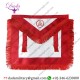 Freemason Royal Arch White Synthetic Leather Red Tassel Masonic Apron