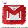 Freemason Royal Arch White Synthetic Leather Red Tassel Masonic Apron