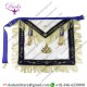 Gold Bells Past Master White Leather Square Mason Masonic Apron