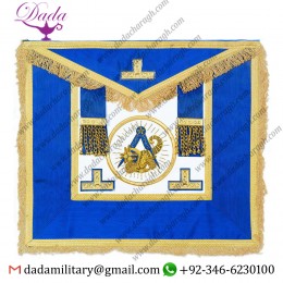 Grand Lodge Installed Master Masonic Apron - Blue & Gold