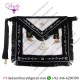 Grand Lodge Masonic White Leather Black Ribbon Borders Golden Olive Branch Embroidered Tassel Freemason Apron Badges