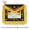 Grand Lodge Master with Purple Velvet Masonic Apron - Purple & Gold