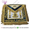 Hand Bullion Past Master Embroidery Aprons, Past Master Aprons, Masonic Aprons