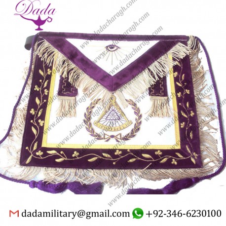 HAND EMBROIDER MASONIC GRAND MASTER APRON