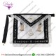 Hand Embroidered Masonic Past Master Mason Leather Apron White Tassels With Gold Jewels Masonic Regalia Apron Badges