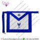 High Quality Freemason Secretary Apron White Leather Blue Ribbon Border Masonic Apron