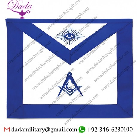 Junior Deacon Masonic Officer Apron - Blue & White