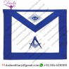 Junior Deacon Masonic Officer Apron - Blue & White