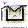 Mason Past Master Aprons Golden Embroidered Tassel Freemason White Leather Black Ribbon Borders Masonic Blue House Apron