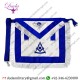 Mason Past Master Blue Lodge Officer Apron Grand Square Design With White Tassels Leather Embroidered Masonic Logo