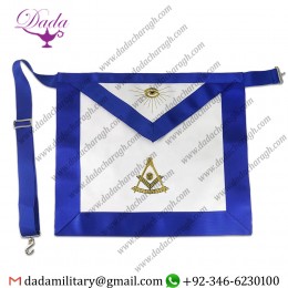 Mason Past Master Masonic Apron White Synthetic Leather Masonic Regalia Apron