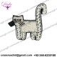 Bullion wire fashion cat pin brooch badge