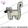 Bullion wire fashion cat pin brooch badge