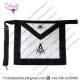 Masonic Apron Synthetic Leather Blue Lodge Master Mason Black Grosgrain Ribbon Borders Masonic Apron