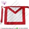 Masonic Apron Synthetic Leather Blue Lodge Master Mason Red Grosgrain Ribbon Borders Masonic Apron