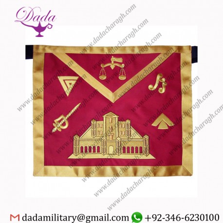 Masonic Fraternal Scottish Rite 16th Degree Prince of Jerusalem Regalia Apron