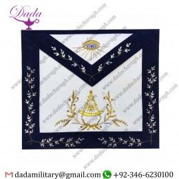 Masonic Grand Lodge Past Master Apron Gold Hand Embroidery Apron