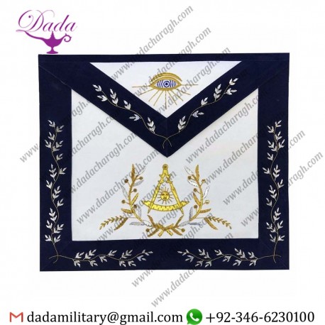 Masonic Grand Lodge Past Master Apron Gold Hand Embroidery Apron